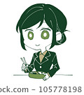 A woman eating lunch 105778198