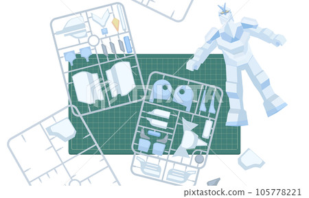 機器人塑料模型的插圖 105778221