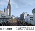 Landscape photo Train tracks and scenery of Shinjuku 105778388