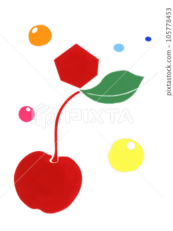 可愛的櫻桃插畫 可愛的櫻桃插畫 105778453