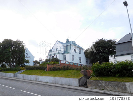 Iceland Summer Akureyri Cityscape 105778888