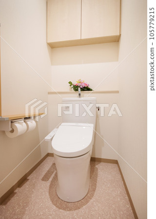 A clean toilet in a newly built apartment 105779215
