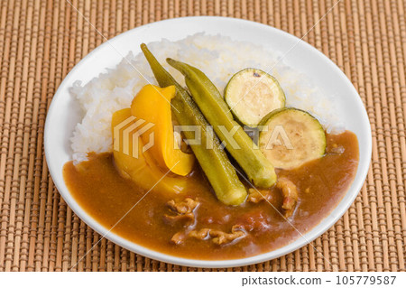 Summer classic summer vegetable curry 105779587