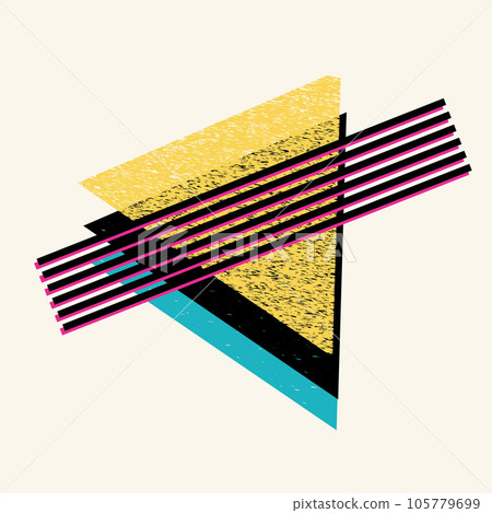 Geometric shapes risograph effects Geometric shapes risograph effects 105779699