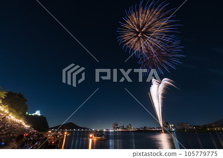 Inuyama Castle and Fireworks Japan Rhine Summer Festival Long Run Fireworks 105779775