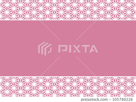 Japanese pattern background hemp leaf Japanese pattern background hemp leaf 105780226