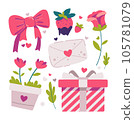 Valentine's day icon element decorative vector. Happy anniversary concept. 105781079