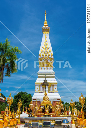 Phanom Pagoda of Phra That Phanom temple in That Phanom District, Nakhon Phanom, Thailand. Phanom Pagoda of Phra That Phanom temple in That Phanom District, Nakhon Phanom, Thailand. 105781314