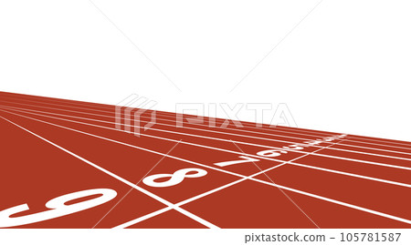 Athletics track. A course that determines the fastest player. 105781587