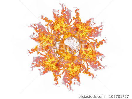 燃燒的火焰環的插圖 燃燒的火焰環的插圖 105781737