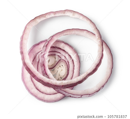 Sliced red onion ring Sliced red onion ring 105781837