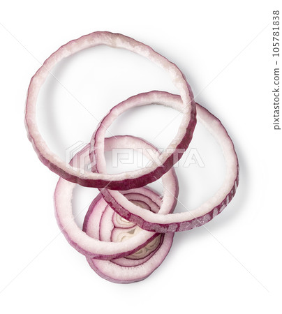 Sliced red onion ring Sliced red onion ring 105781838