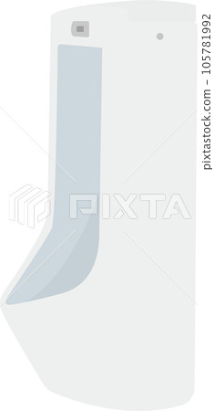 Illustration of white ceramic male urinal in flat design 105781992