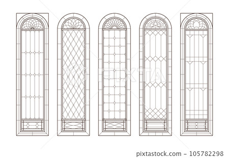 Christian medieval arches. 105782298