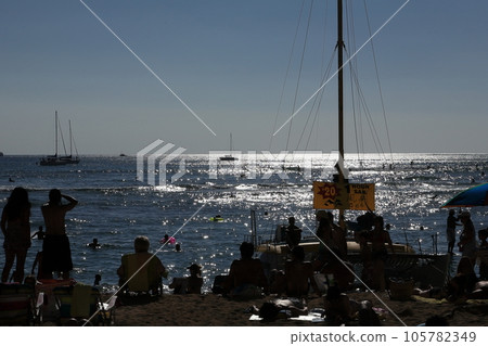 威基基海灘日落美景[夏威夷歐胡島] 105782349