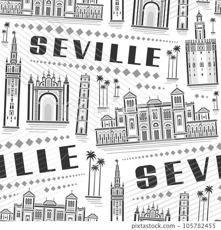 Vector Seville Seamless Pattern 105782455