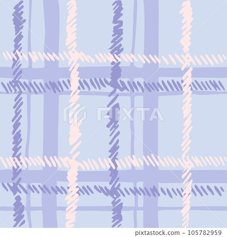 Checkered vector seamless pattern. Hand draw vector tablecloth texture. Great for label, print, packaging, fabric. 105782959