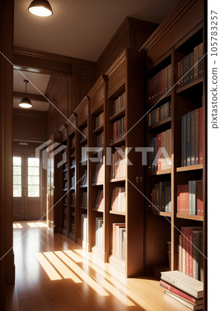 AI image bookshelf image 105783257