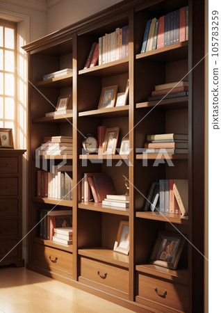 AI圖像書架圖像 AI圖像書架圖像 105783259