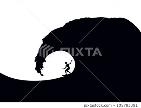 Big sea wave. Vector drawing Big sea wave. Vector drawing 105783381