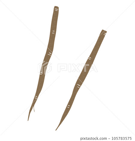 簡單的牛蒡套裝矢量素材 簡單的牛蒡套裝矢量素材 105783575