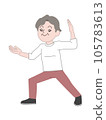 Elderly senior exercise Tai Chi 105783613