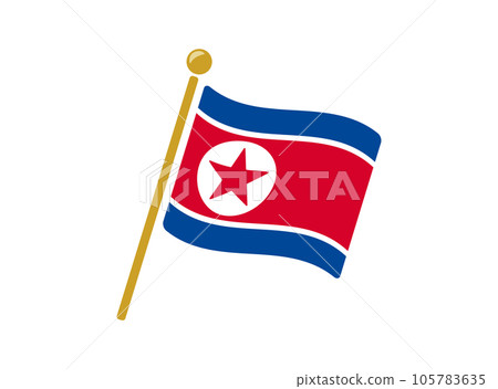North Korea flag icon vector illustration 105783635