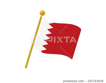 巴林國旗圖標矢量圖 105783646