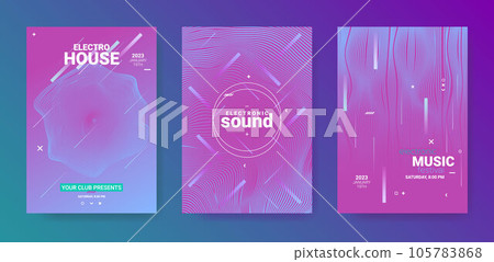 Abstract Music Poster. Electronic Dance Flyer. Vector 3d Background. Abstract Music Poster. Electronic Dance Flyer. Vector 3d Background. 105783868