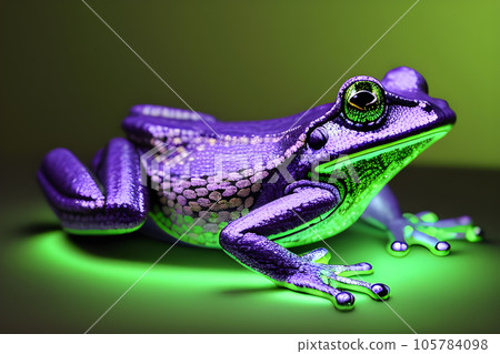 the frog with its delicate features and enchanting expression the frog with its delicate features and enchanting expression 105784098