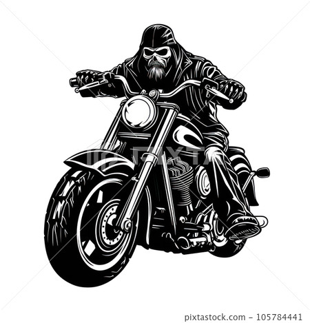 Black motorcycle club logo isolated 105784441