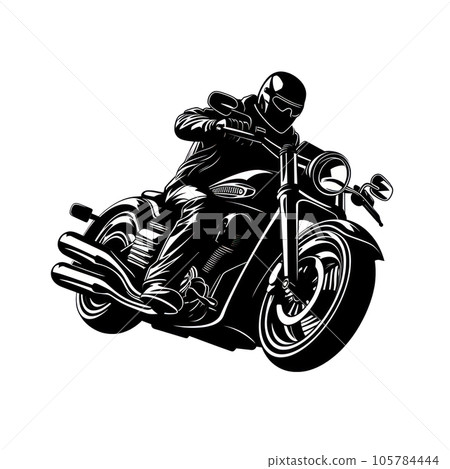 Black motorcycle club logo isolated 105784444