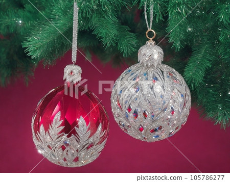 閃閃發光的聖誕裝飾品“AI生成圖像” 105786277