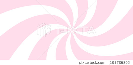 Strawberry burst in psychedelic whirlpool pattern. Cute helix stripes creating pop art. Wallpaper illustration. Flat vector isolated 105786803