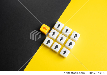 An attempt to lead in a new direction. Failure in leadership. Inability to predict the mood of others. Lack of authority and trust. Resilience, ability to regroup and rally the team. An attempt to lead in a new direction. Failure in leadership. Inability to predict the mood of others. Lack of authority and trust. Resilience, ability to regroup and rally the team. 105787318