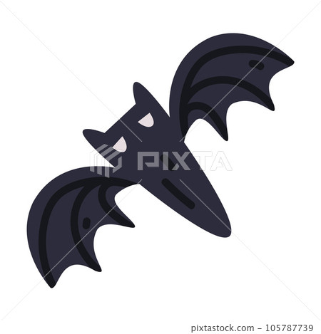 Black Flying Bat as Halloween Trick or Treat... - Stock Illustration ...