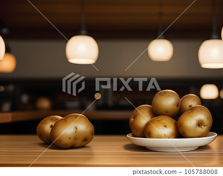 Realistic potatoes neutral palette warm lighting highlydetailed 105788008
