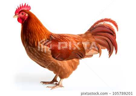 chicken isolated on white background Generative AI 105789201