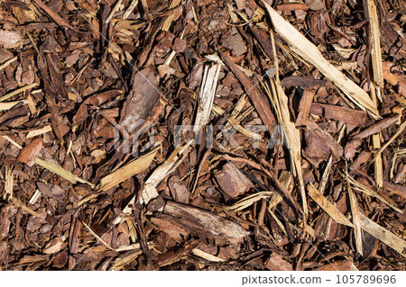 Wooden mulch Wooden mulch 105789696
