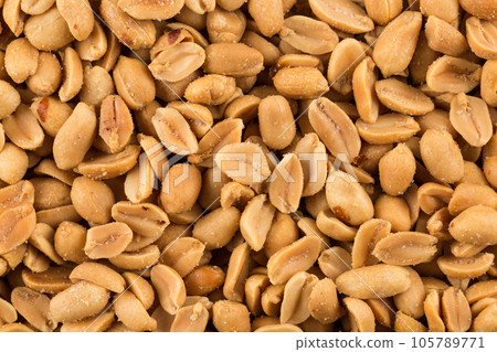 large amount of peeled salted peanuts large amount of peeled salted peanuts 105789771