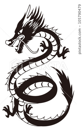 龍圖02（黑白-昇龍） 105790479
