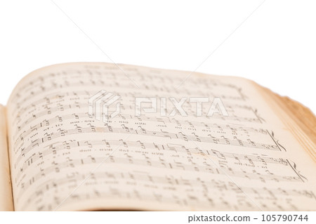 musical composition book opened musical composition book opened 105790744
