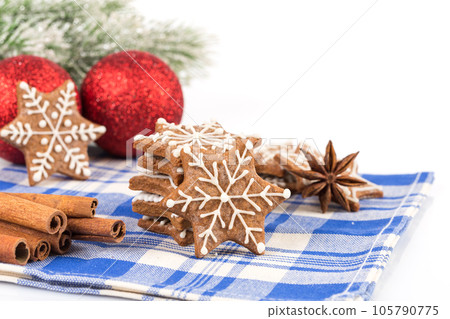 Hand-made Christmas gingerbreads Hand-made Christmas gingerbreads 105790775