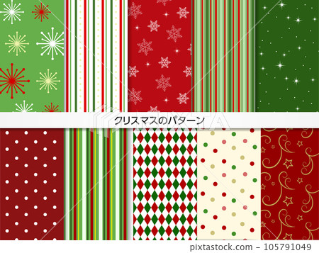 Simple Christmas style background material set 105791049