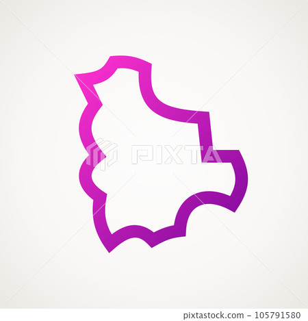 Bolivia - Stylized outline map 105791580