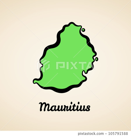 Mauritius - Outline Map 105791588