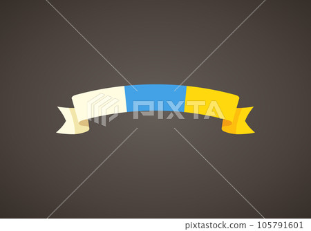 Ribbon with flag of Canary Islands Ribbon with flag of Canary Islands 105791601