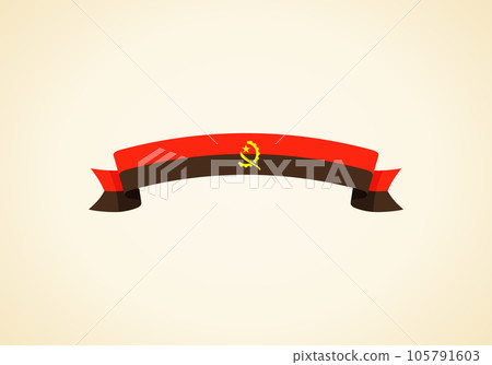 Ribbon with flag of Angola 105791603