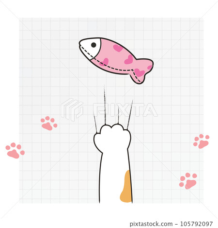 cartoon cat feet cartoon cat feet 105792097