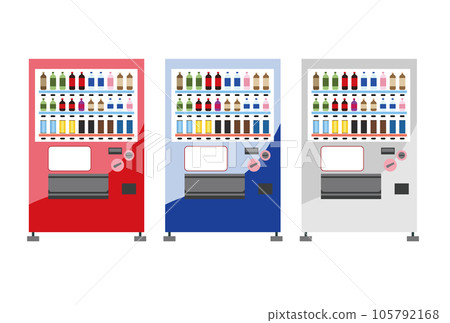 Set of various vending machines 105792168